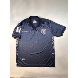 ECUADOR NATIONAL SOCCER TEAM Jersey Navy Gold FIFA World Cup 2026 Men Size 42 L